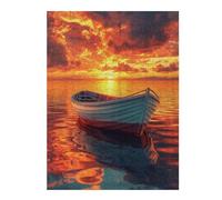 Jigsaw 52x38cm/1000pcs for Teenagerss Boat Reflections at Sunset Jigsaws for Adults Hands-on Game Precision Cutting Birthday And Unique Gifts 52x38cm/1000pcs