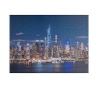 Jigsaw 52x38cm/1000pcs for Teenagerss City Lights A Nighttime Panorama Jigsaw Relax Games Difficult Challenge Unique Gifts for Birthday And Christmas 52x38cm/1000pcs