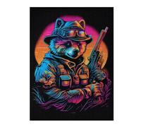 Jigsaw 52x38cm/1000pcs for Teenagerss Colorful Bear Soldier Artwork Adult Puzzles Brain Teaser Game Stress Reliever Birthday And Unique Gifts 52x38cm/1000pcs