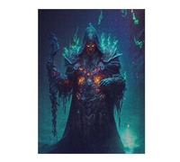 Jigsaw 52x38cm/1000pcs for Teenagerss Dark Wizard with Staff Jigsaw for Adults Brain Teaser Game Analysis And Logic for Is Ideal As A Gift 52x38cm/1000pcs