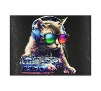 Jigsaw 52x38cm/1000pcs for Teenagerss DJ Cat The Ultimate Party Mixer Puzzles for Adults Relaxing Games Analysis And Logic Parent-child Interaction 52x38cm/1000pcs