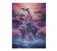 Jigsaw 52x38cm/1000pcs for Teenagerss Dolphins Around An Enchanted Island Jigsaw for Adults Brain Teaser Game Analysis And Logic for Is Ideal As A Gift 52x38cm/1000pcs