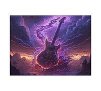 Jigsaw 52x38cm/1000pcs for Teenagerss Electric Guitar Lightning Storm-5 Jigsaws for Adults Hands-on Game Precision Cutting Birthday And Unique Gifts 52x38cm/1000pcs