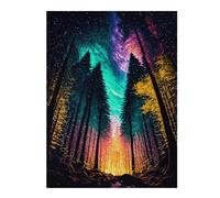 Jigsaw 52x38cm/1000pcs for Teenagerss Galactic Forest Aurora Jigsaw for Adults Brain Teaser Game Analysis And Logic for Is Ideal As A Gift 52x38cm/1000pcs