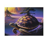 Jigsaw 52x38cm/1000pcs for Teenagerss Island on A Turtle's Back Jigsaw Relax Games Difficult Challenge Unique Gifts for Birthday And Christmas 52x38cm/1000pcs