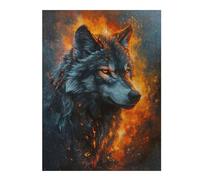 Jigsaw 52x38cm/1000pcs for Teenagerss Majestic Gray Wolf Jigsaw Relax Games Difficult Challenge Unique Gifts for Birthday And Christmas 52x38cm/1000pcs