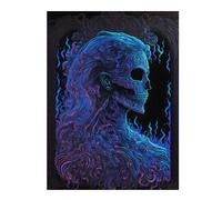 Jigsaw 52x38cm/1000pcs for Teenagerss Neon Skull Artwork -2 Adult Puzzles Relax Games Home Decoration Unique Gifts for Birthday And Christmas 52x38cm/1000pcs