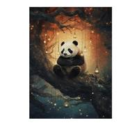 Jigsaw 52x38cm/1000pcs for Teenagerss Panda in Enchanted Forest -2 Jigsaws for Adults Relax Games Perfect Decoration Parent-child Interaction 52x38cm/1000pcs