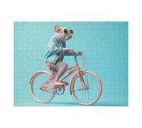 Jigsaw 52x38cm/1000pcs for Teenagerss Rat with The Bicycle Jigsaws for Adults Hands-on Game Precision Cutting Birthday And Unique Gifts 52x38cm/1000pcs