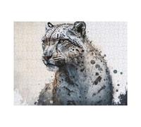 Jigsaw 52x38cm/1000pcs for Teenagerss Snow Leopard Majestic Wild Beauty Jigsaw for Adults Brain Teaser Game Analysis And Logic for Is Ideal As A Gift 52x38cm/1000pcs