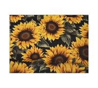 Jigsaw 52x38cm/1000pcs for Teenagerss Sunflower Pattern Fabric Puzzles for Adults Relaxing Games Analysis And Logic Parent-child Interaction 52x38cm/1000pcs