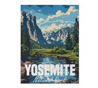 Jigsaw 52x38cm/1000pcs for Teenagerss Yosemite National Park Puzzles for Adults Relaxing Games Analysis And Logic Parent-child Interaction 52x38cm/1000pcs