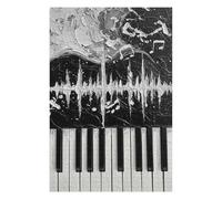 Jigsaw 75x50cm/1000pcs for Teenagerss Abstract Piano Keys Black And White Jigsaws for Adults Hands-on Game Wall Decoration Parent-child Interaction 75x50cm/1000pcs