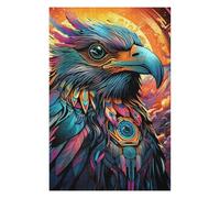 Jigsaw 75x50cm/1000pcs for Teenagerss Colorful Eagle Portrait -3 Jigsaws for Adults Relax Games Perfect Decoration Parent-child Interaction 75x50cm/1000pcs