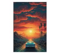 Jigsaw 75x50cm/1000pcs for Teenagerss Desert Sunset Drive Jigsaws for Adults Hands-on Game Precision Cutting Birthday And Unique Gifts 75x50cm/1000pcs