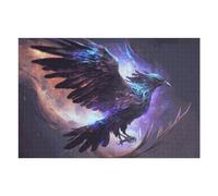 Jigsaw 75x50cm/1000pcs for Teenagerss Enchanted Raven A Mystical Flight Puzzles for Adults Relaxing Games Analysis And Logic Parent-child Interaction 75x50cm/1000pcs