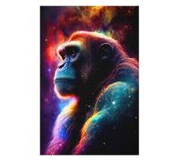 Jigsaw 75x50cm/1000pcs for Teenagerss Galactic Gorilla Portrait Puzzles for Adults Relaxing Games Analysis And Logic Parent-child Interaction 75x50cm/1000pcs