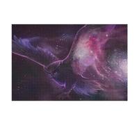 Jigsaw 75x50cm/1000pcs for Teenagerss Galactic Owl in Purple Nebula Jigsaw for Adults Brain Teaser Game Analysis And Logic for Is Ideal As A Gift 75x50cm/1000pcs