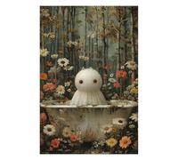 Jigsaw 75x50cm/1000pcs for Teenagerss Ghostly Bath in The Woods Puzzles for Adults Relax Games Analysis And Logic Difficult And Challenge 75x50cm/1000pcs
