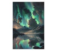 Jigsaw 75x50cm/1000pcs for Teenagerss Green Aurora Borealis Puzzles for Adults Relax Games Analysis And Logic Difficult And Challenge 75x50cm/1000pcs