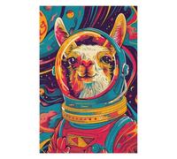 Jigsaw 75x50cm/1000pcs for Teenagerss Lama Astronaut Space Puzzles for Adults Relax Games Analysis And Logic Difficult And Challenge 75x50cm/1000pcs
