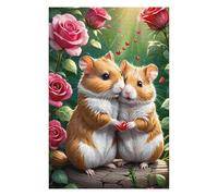 Jigsaw 75x50cm/1000pcs for Teenagerss Love in Bloom Hamster Romance Jigsaw for Adults Brain Teaser Game Analysis And Logic for Is Ideal As A Gift 75x50cm/1000pcs