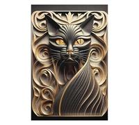 Jigsaw 75x50cm/1000pcs for Teenagerss Monarch Cat Art Decoration Jigsaws for Adults Hands-on Game Precision Cutting Birthday And Unique Gifts 75x50cm/1000pcs