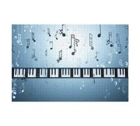Jigsaw 75x50cm/1000pcs for Teenagerss Music Notes Piano Keyboard Art Jigsaw Relax Games Difficult Challenge Unique Gifts for Birthday And Christmas 75x50cm/1000pcs