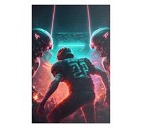 Jigsaw 75x50cm/1000pcs for Teenagerss Neon Gridiron Dreams Jigsaw for Adults Brain Teaser Game Analysis And Logic for Is Ideal As A Gift 75x50cm/1000pcs
