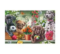 Jigsaw 75x50cm/1000pcs for Teenagerss Playful Puppies Garden Party Jigsaw Relax Games Difficult Challenge Unique Gifts for Birthday And Christmas 75x50cm/1000pcs