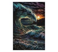 Jigsaw 75x50cm/1000pcs for Teenagerss Stormly Ocean V6 Jigsaw Relax Games Difficult Challenge Unique Gifts for Birthday And Christmas 75x50cm/1000pcs