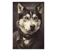 Jigsaw 75x50cm/1000pcs for Teenagerss Stylish Husky in Formal Attire Puzzles for Adults Relax Games Analysis And Logic Difficult And Challenge 75x50cm/1000pcs