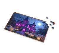 Jigsaw A Mystical Castle Illuminated By Moonlight Picture Puzzle 4 Year Old Boy Gift 4 Year Old Boy Gift(1000PCS)