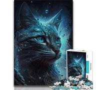Jigsaw Abyssinian Cat 1000 Piece Jigsaw Puzzles for Adults,Toys Educational Games Stress Relieving Unique Home Decor And Gifts (38x26cm)