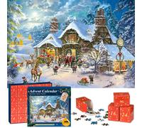 Jigsaw Advent Calendar Santa's Workshop Pieces Jigsaw, 1008 24