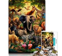 Jigsaw African Animals Jigsaw Puzzles for Teenagers 1000 Pieces,for Educational Game Challenge Toy Unique Home Decor And Gifts (26x38cm)