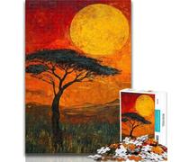 Jigsaw African Grasslands 1000 Piece Jigsaw Puzzle for Adults Teens,Wall Decoration Unique Birthday And Xmas Gifts Suitable for And 14 50x75cm