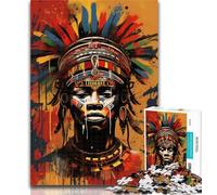 Jigsaw African Tribal Graffiti Adult Jigsaws 1000 Pieces Difficult,Decompressing Intellectual Educational Toy Secret Santa Gifts 50x75cm