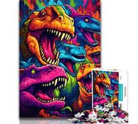 Jigsaw Ancient Dinosaurs 1000 Piece Jigsaw Puzzles for Adults,Stress Reliever Difficult Challenge Enhance Love between Couples 50x75cm