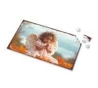 Jigsaw Angel In Autumn: A Serene Moment With Fallen Leaves Picture Puzzle 4 Year Old Boy Gift 4 Year Old Boy Gift(300PCS)