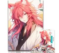 Jigsaw Animal Fox Man Jigsaw Puzzles 1000 Pieces for Adults Teens,is Ideal As A Gift for The Whole Family Suitable for And 14 75x50cm