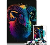 Jigsaw Animal Goat Jigsaw Puzzles 1000 Pieces for Adults Teens,is Ideal As A Gift for The Whole Family Suitable for And 14 (26x38cm)