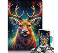 Jigsaw Animal Reindeer Jigsaw Puzzles for Adults 1000,Toys Educational Games Stress Relieving Unique Home Decor And Gifts 75x50cm