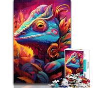 Jigsaw Art Chameleon 1000 Pieces Jigsaw Puzzle for Adults& Teens,Educational Games Home Decoration Deal As Gifts for The Whole Family 50x75cm