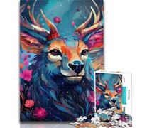 Jigsaw Art Moose Jigsaw Puzzles for Teenagers 1000 Pieces,for Educational Game Challenge Toy Unique Home Decor And Gifts 26x38cm