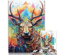 Jigsaw Art Moose Jigsaws Puzzles 1000 Pieces for Teenagers Gifts,Fun Activity for Home, Rainy Days Toys, Birthday Gifts 50x75cm