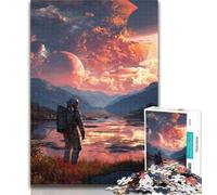 Jigsaw Astronaut on Alien Planet Jigsaws Puzzles 1000 Pieces for Adults Gifts,Birthday Gift Idea for Adults, Family Game And Hobby 26x38cm