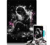 Jigsaw Astronaut Sitting on The Moon Jigsaws Puzzles 1000 Pieces for Teenagers Gifts,Fun Activity for Home, Rainy Days Toys, Birthday Gifts 50x75cm