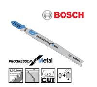 Bosch 5x PRO Metal Thick and Thin T123XF Jigsaw Blade (for Steel sheets, Metal pipes and profiles, Length 100 mm, Professional Accessory Jigsaw)