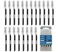 Jigsaw Blades T Shank 20PCS T119BO with Case, Compatible with Bosch Dewalt Black and Decker Jig Saw Blades Set for Wood, 3 in. 12 TPI Curved & Scrolling Fast Cuts